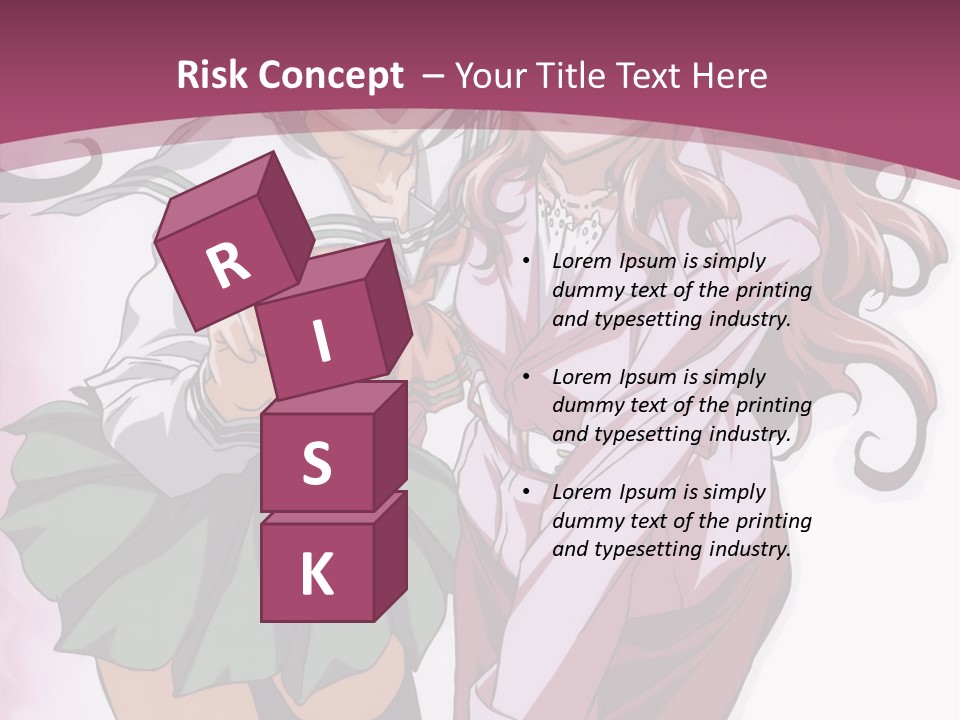A Couple Of Anime Characters With A Pink Background PowerPoint Template