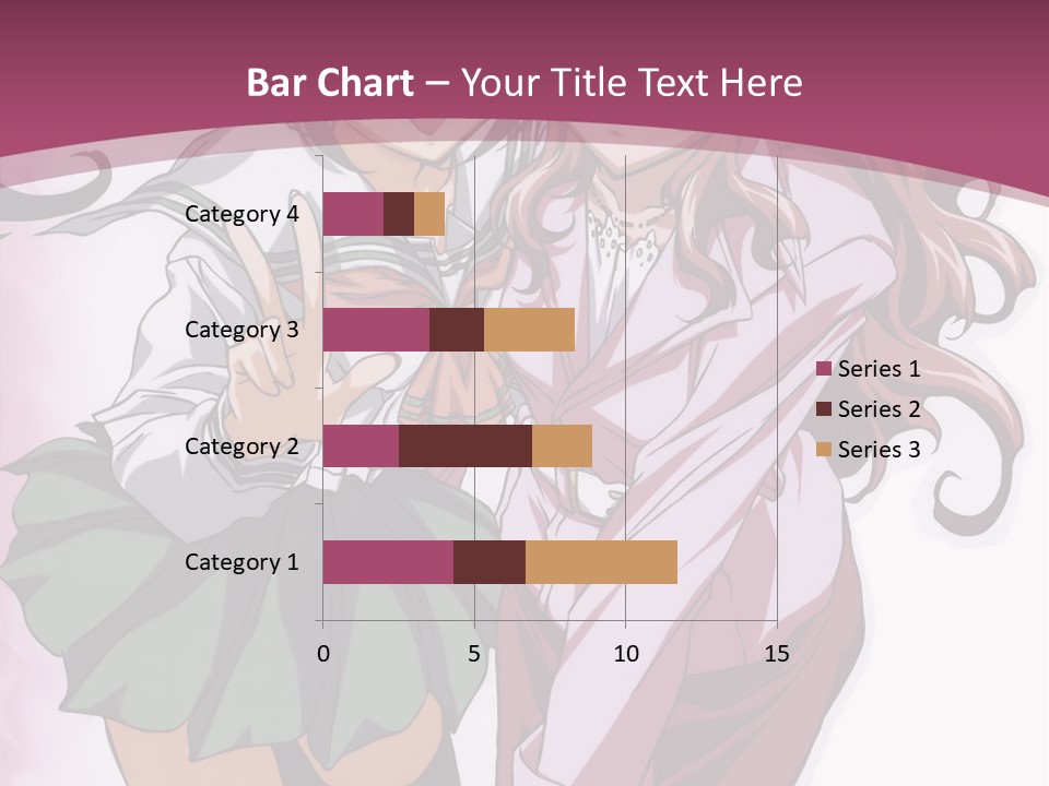 A Couple Of Anime Characters With A Pink Background PowerPoint Template