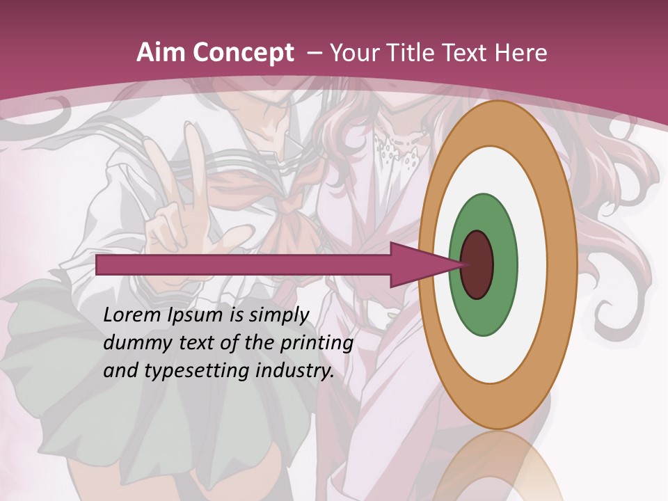 A Couple Of Anime Characters With A Pink Background PowerPoint Template