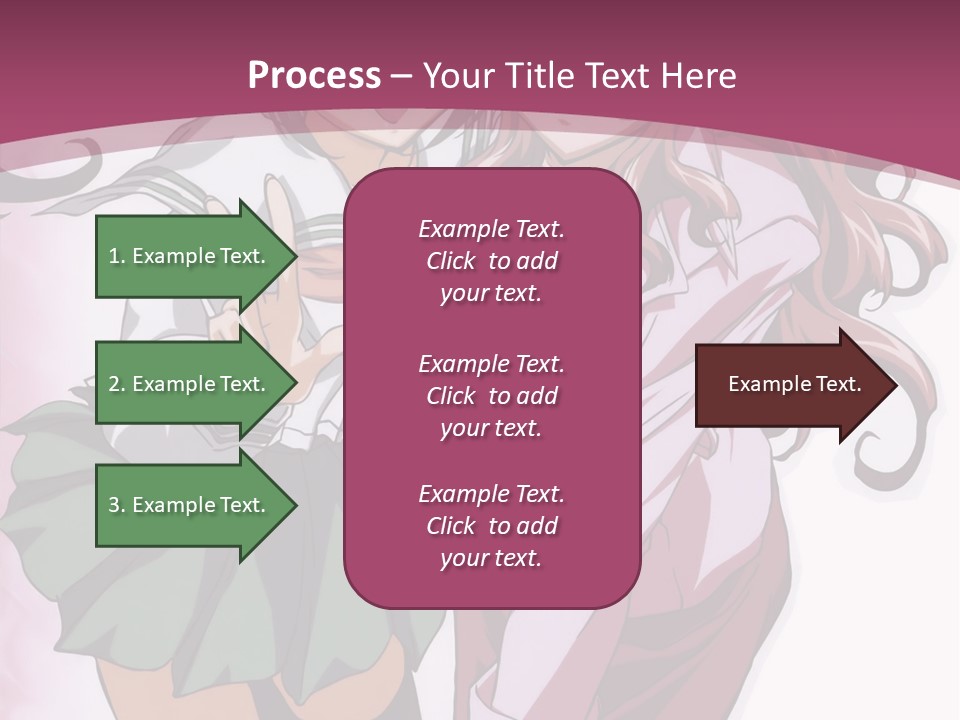 A Couple Of Anime Characters With A Pink Background PowerPoint Template