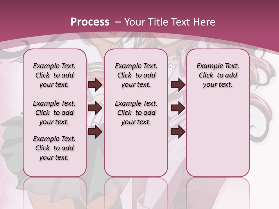 A Couple Of Anime Characters With A Pink Background PowerPoint Template