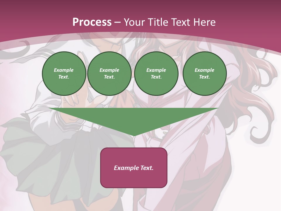 A Couple Of Anime Characters With A Pink Background PowerPoint Template