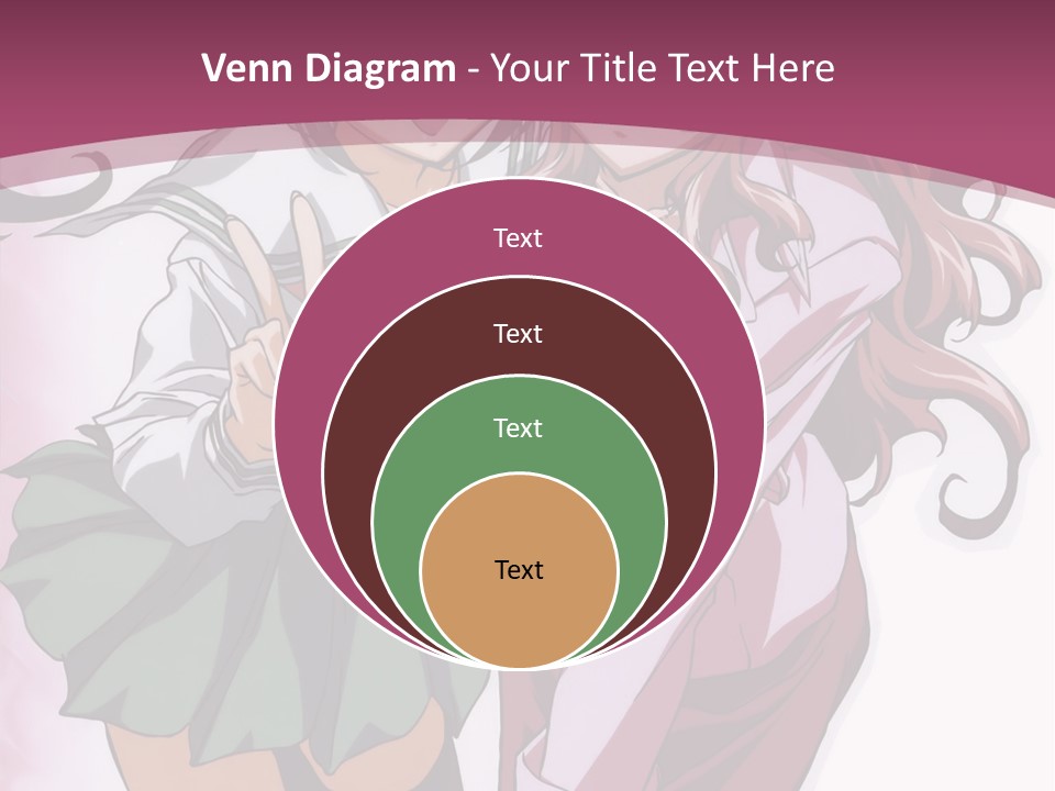 A Couple Of Anime Characters With A Pink Background PowerPoint Template