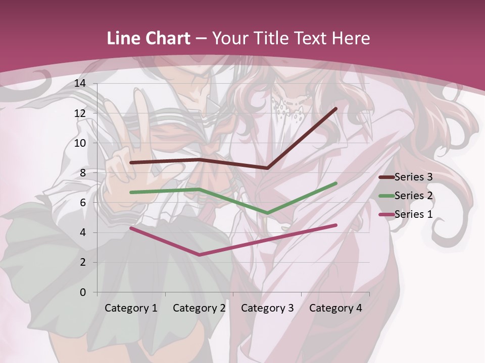 A Couple Of Anime Characters With A Pink Background PowerPoint Template