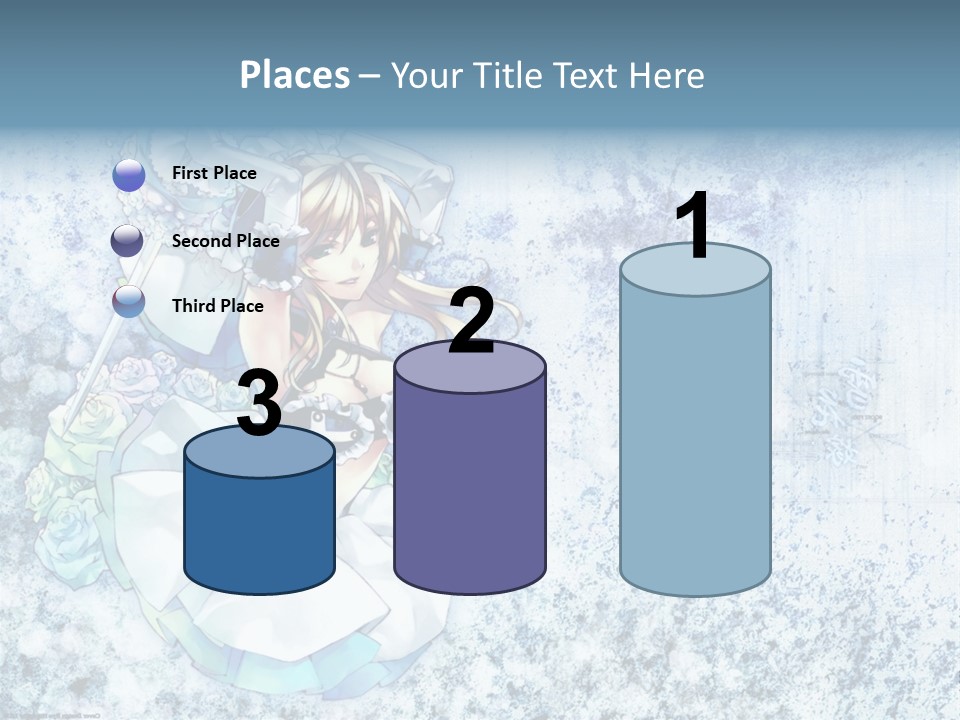 A Anime Character With A Sword In Her Hand PowerPoint Template