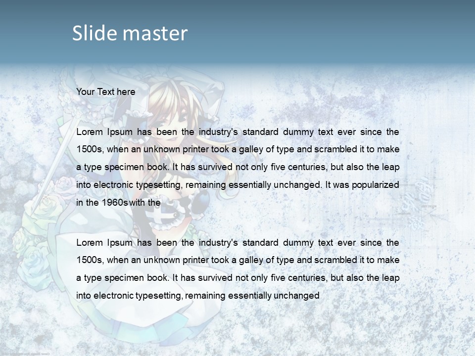 A Anime Character With A Sword In Her Hand PowerPoint Template