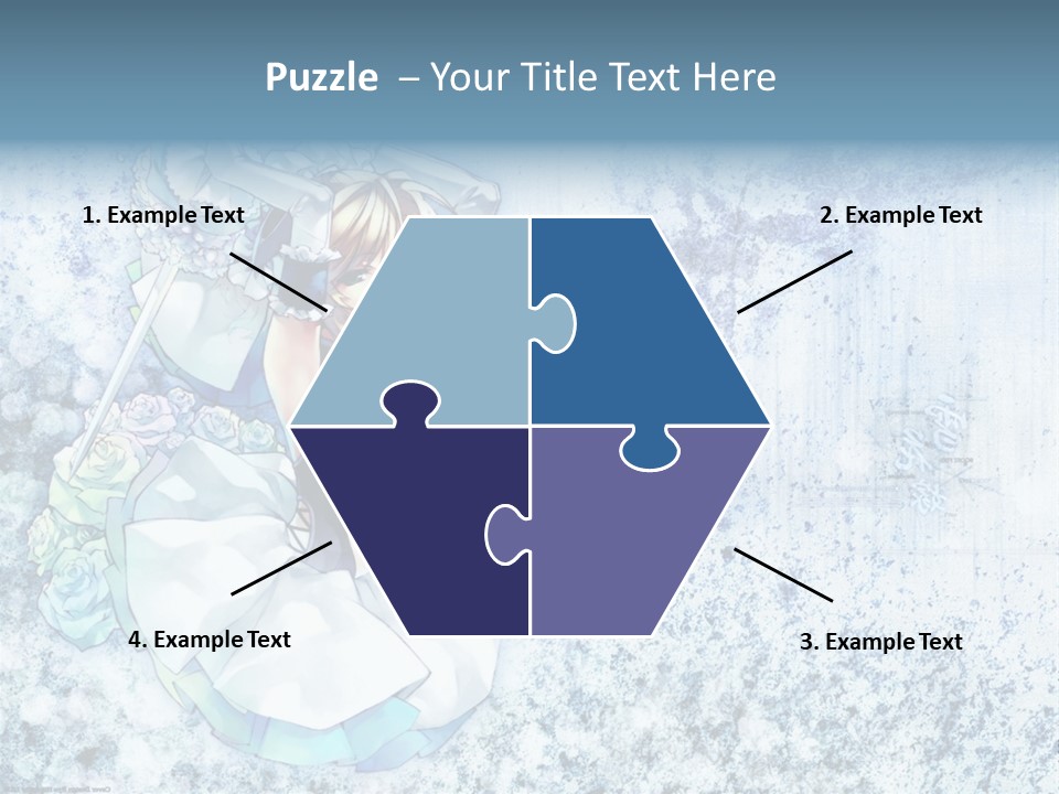 A Anime Character With A Sword In Her Hand PowerPoint Template