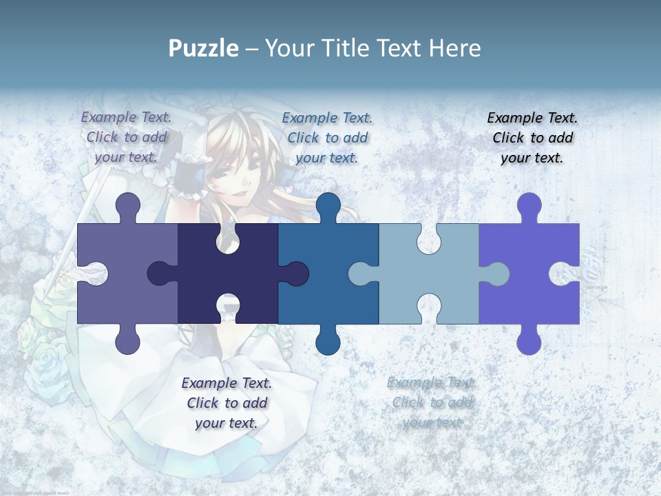 A Anime Character With A Sword In Her Hand PowerPoint Template