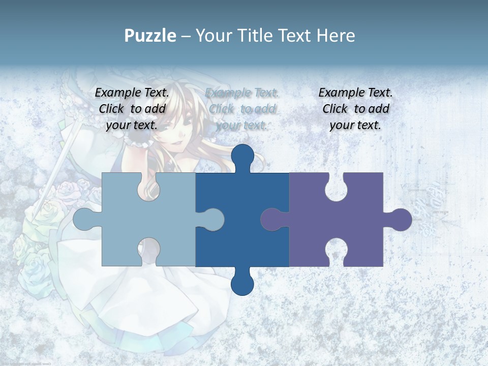 A Anime Character With A Sword In Her Hand PowerPoint Template