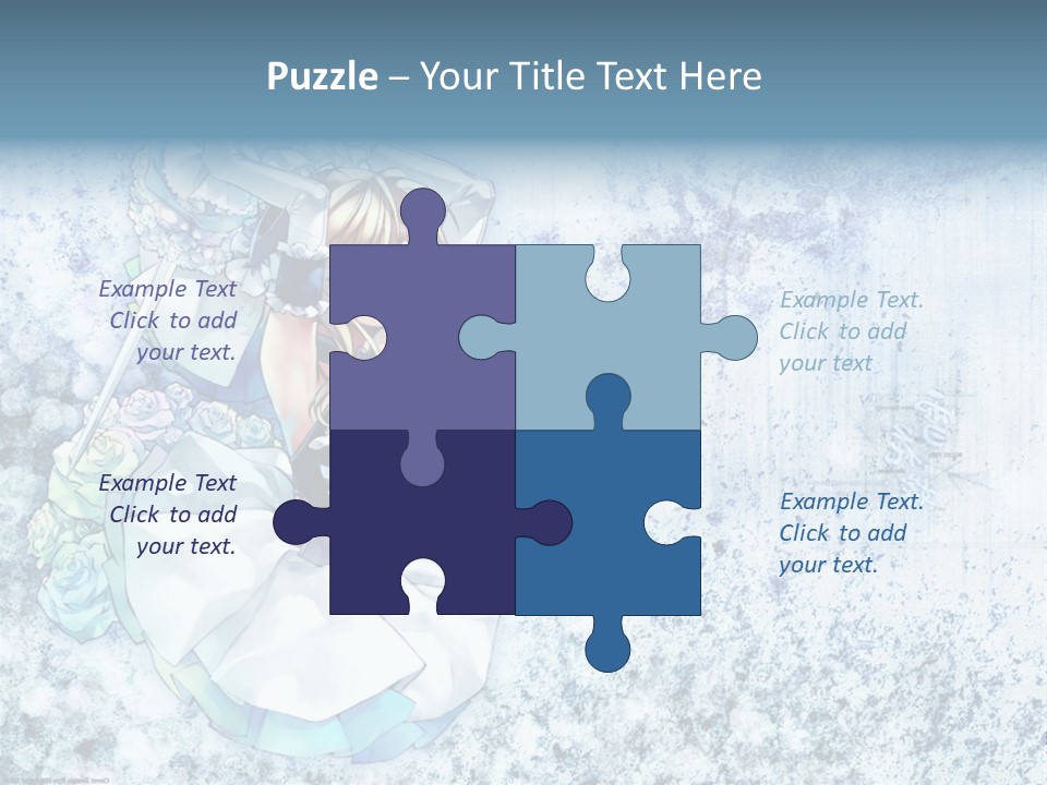 A Anime Character With A Sword In Her Hand PowerPoint Template