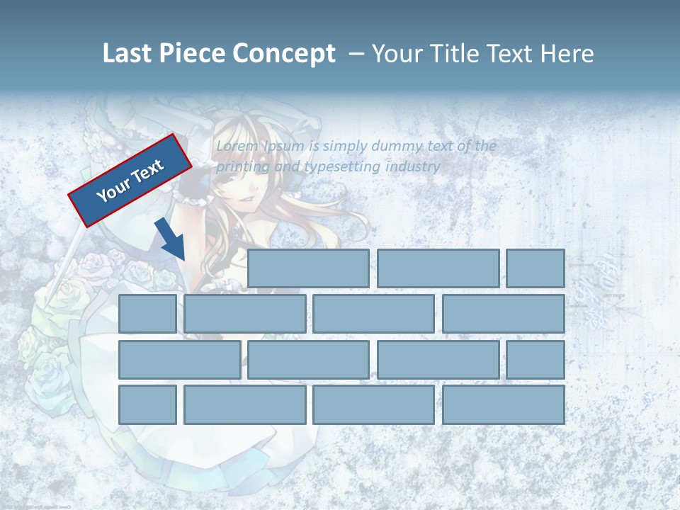 A Anime Character With A Sword In Her Hand PowerPoint Template