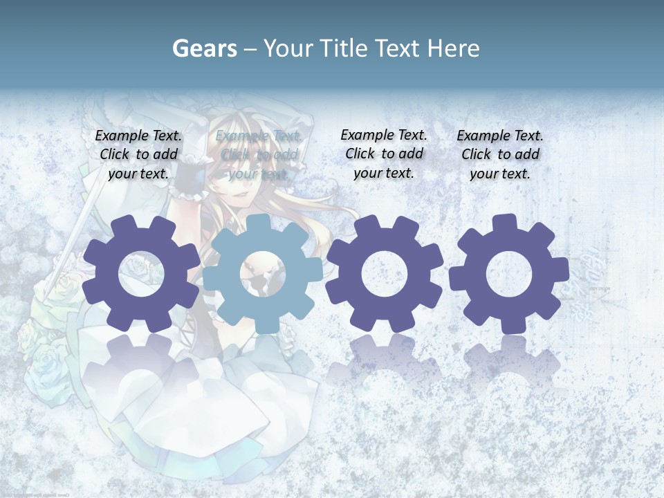 A Anime Character With A Sword In Her Hand PowerPoint Template