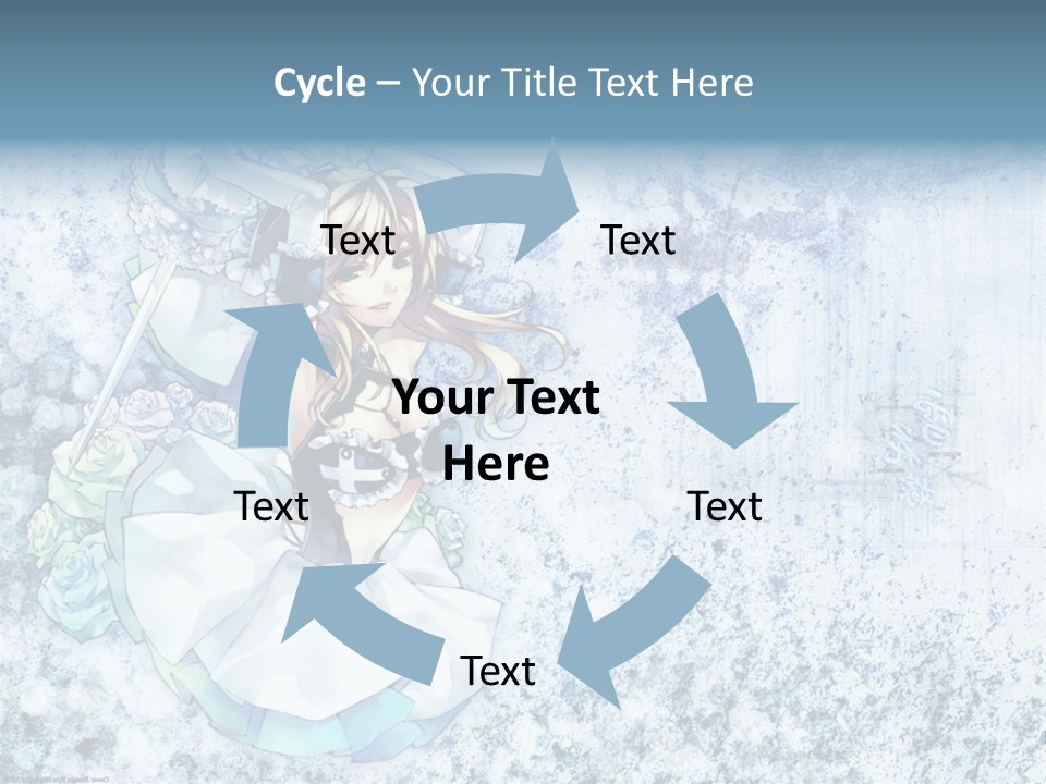 A Anime Character With A Sword In Her Hand PowerPoint Template