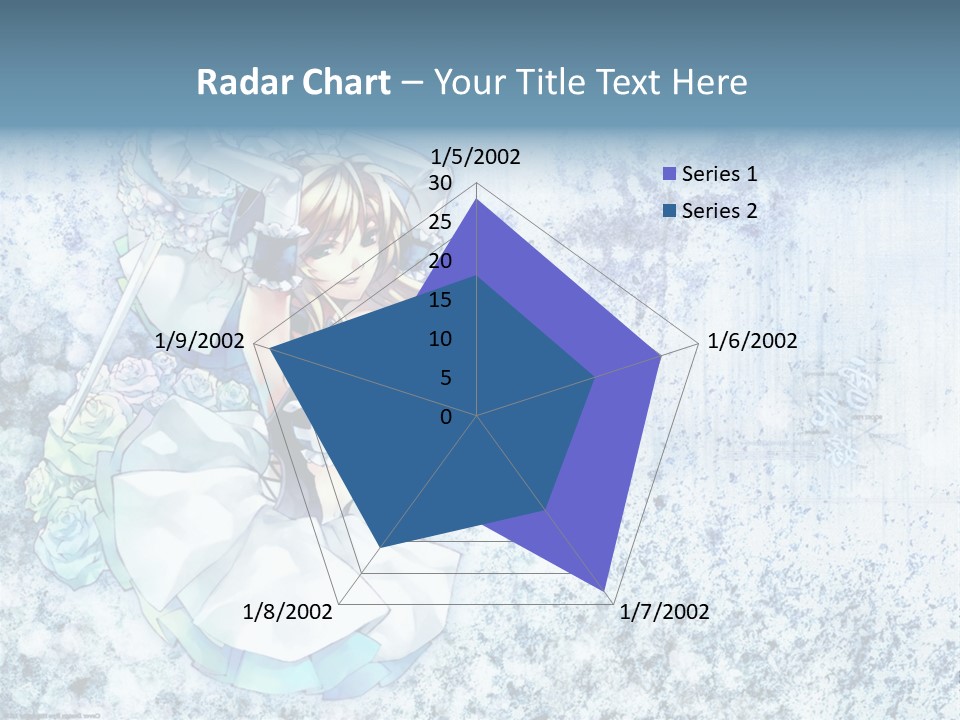 A Anime Character With A Sword In Her Hand PowerPoint Template