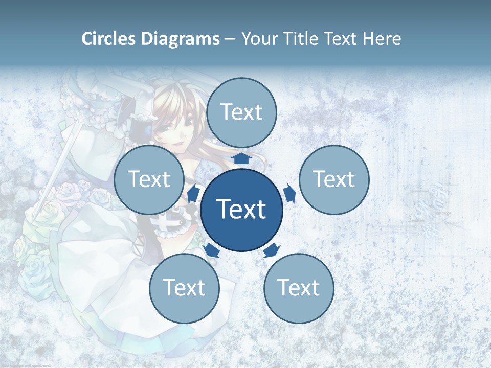 A Anime Character With A Sword In Her Hand PowerPoint Template