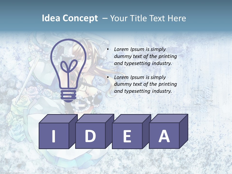 A Anime Character With A Sword In Her Hand PowerPoint Template