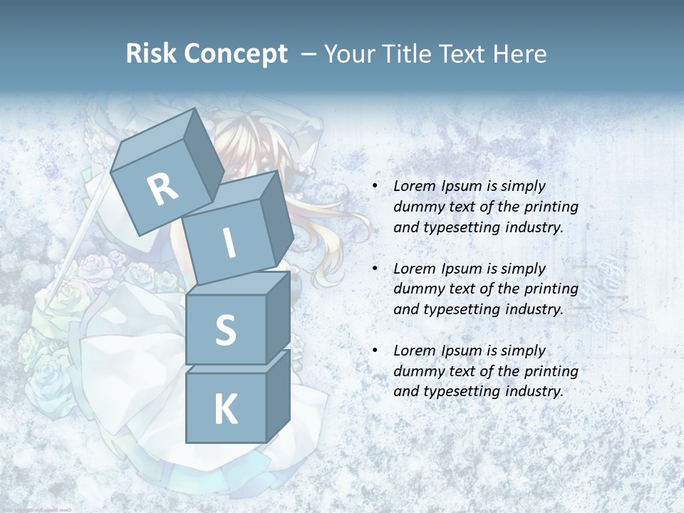 A Anime Character With A Sword In Her Hand PowerPoint Template