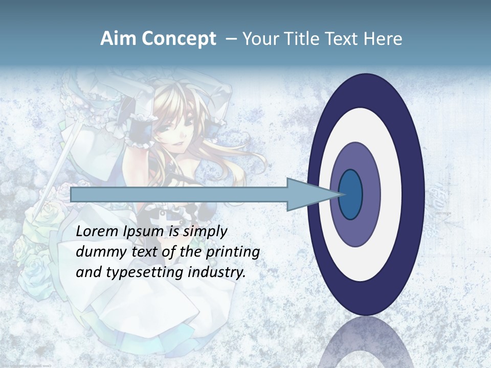 A Anime Character With A Sword In Her Hand PowerPoint Template