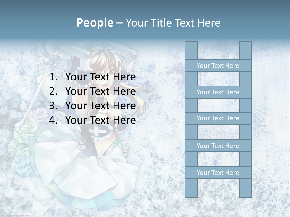 A Anime Character With A Sword In Her Hand PowerPoint Template