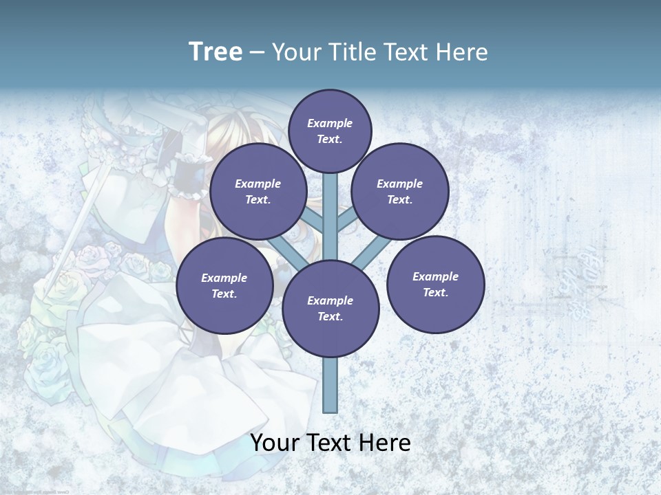 A Anime Character With A Sword In Her Hand PowerPoint Template