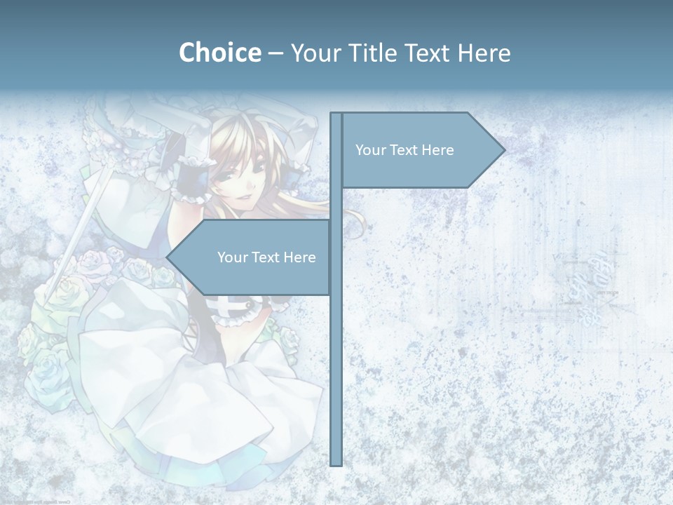 A Anime Character With A Sword In Her Hand PowerPoint Template