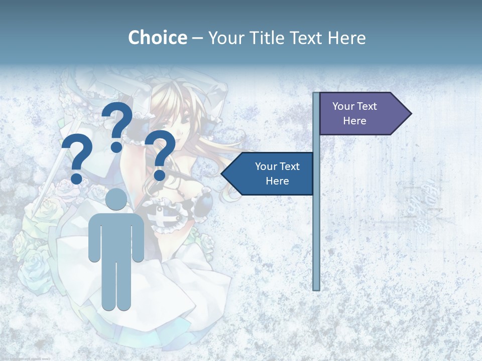 A Anime Character With A Sword In Her Hand PowerPoint Template