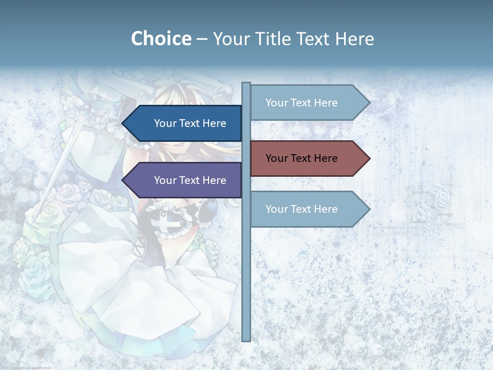 A Anime Character With A Sword In Her Hand PowerPoint Template