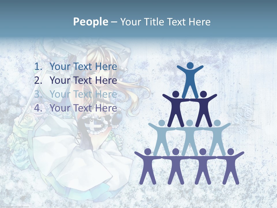 A Anime Character With A Sword In Her Hand PowerPoint Template