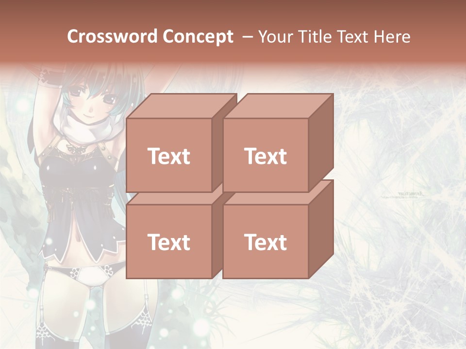 A Girl With Green Hair Is Holding A Sword PowerPoint Template