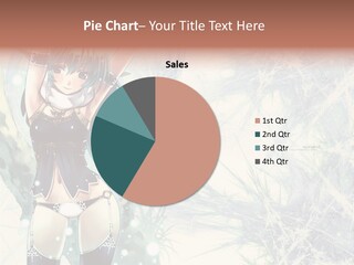 A Girl With Green Hair Is Holding A Sword PowerPoint Template