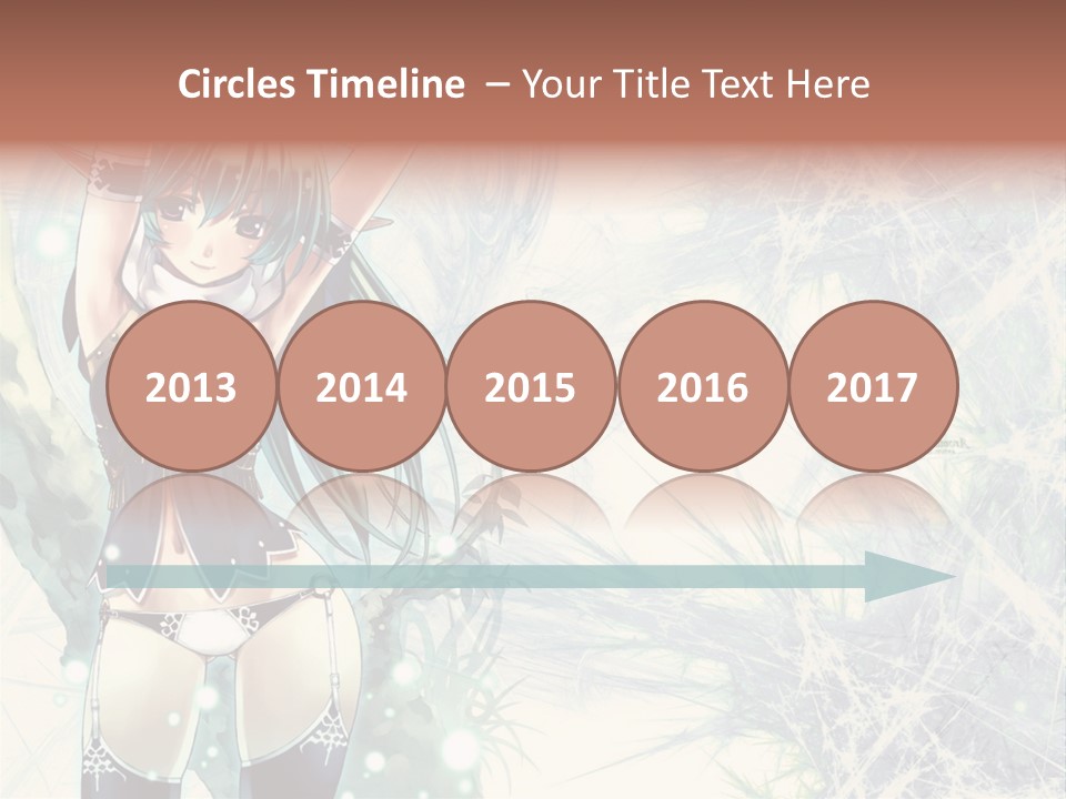 A Girl With Green Hair Is Holding A Sword PowerPoint Template