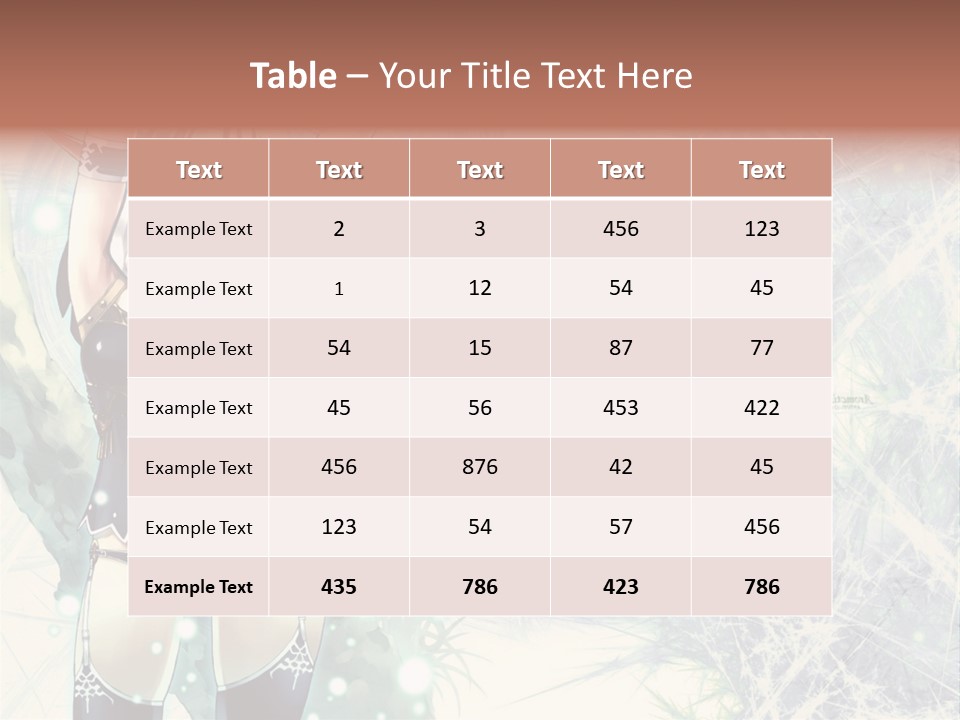 A Girl With Green Hair Is Holding A Sword PowerPoint Template