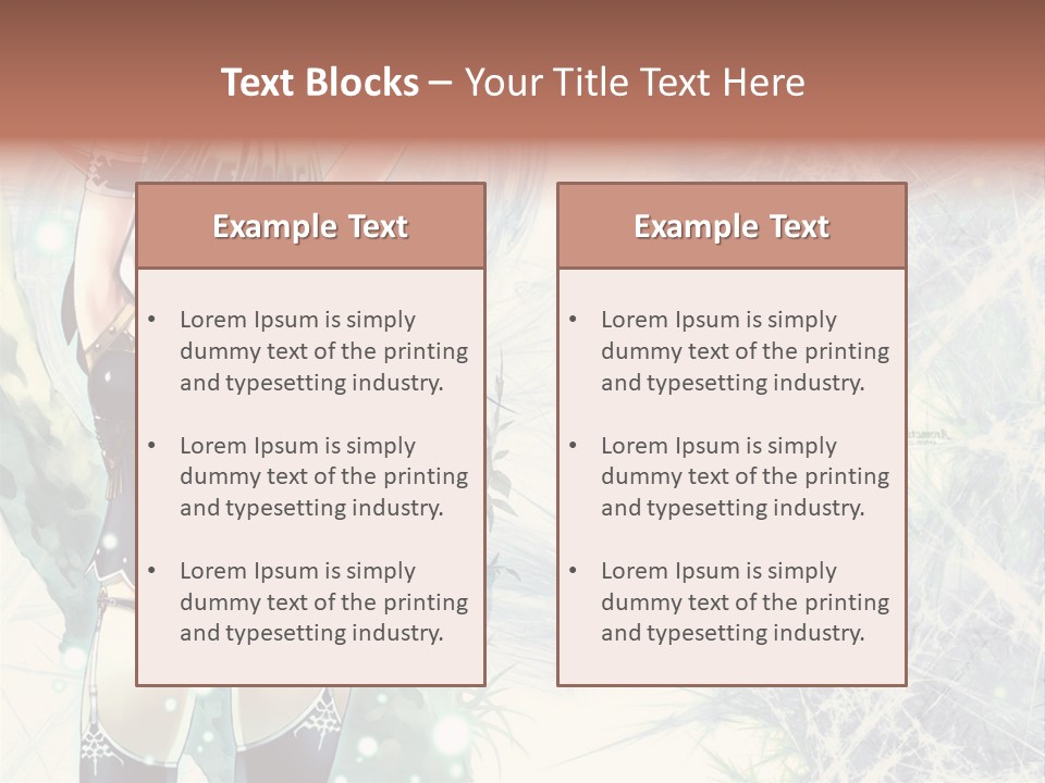 A Girl With Green Hair Is Holding A Sword PowerPoint Template