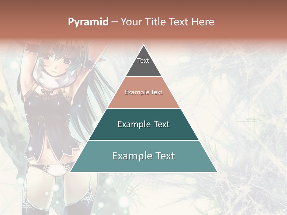 A Girl With Green Hair Is Holding A Sword PowerPoint Template