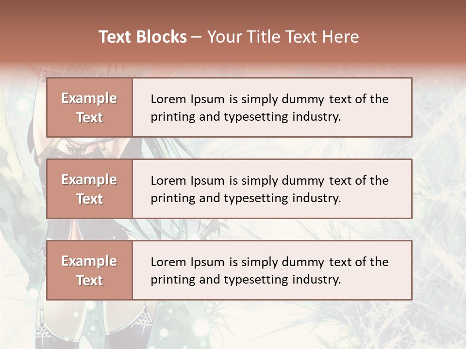 A Girl With Green Hair Is Holding A Sword PowerPoint Template