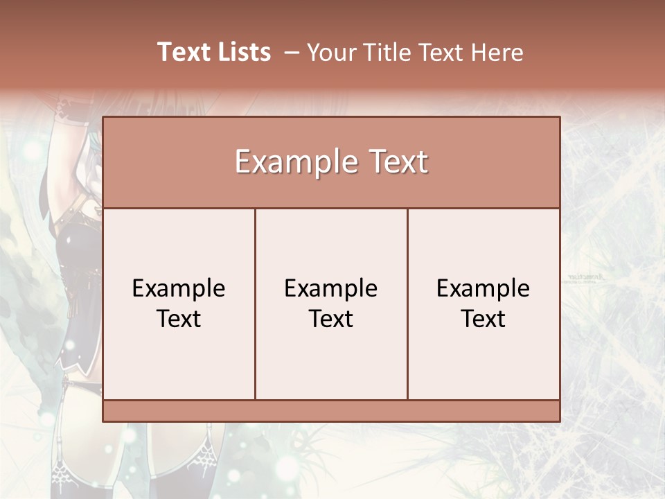 A Girl With Green Hair Is Holding A Sword PowerPoint Template