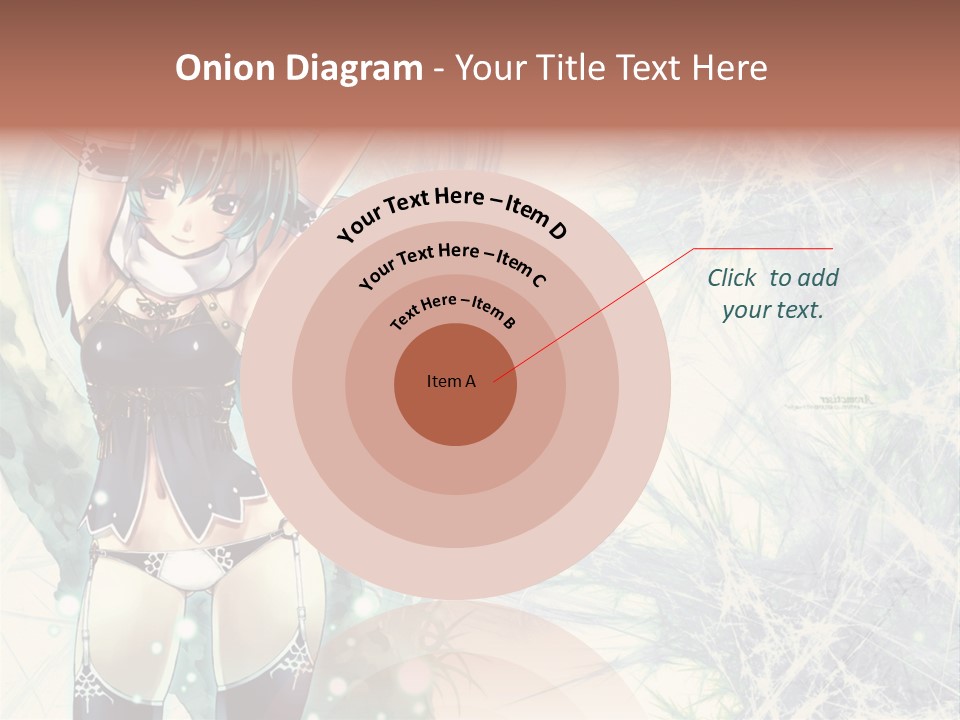 A Girl With Green Hair Is Holding A Sword PowerPoint Template