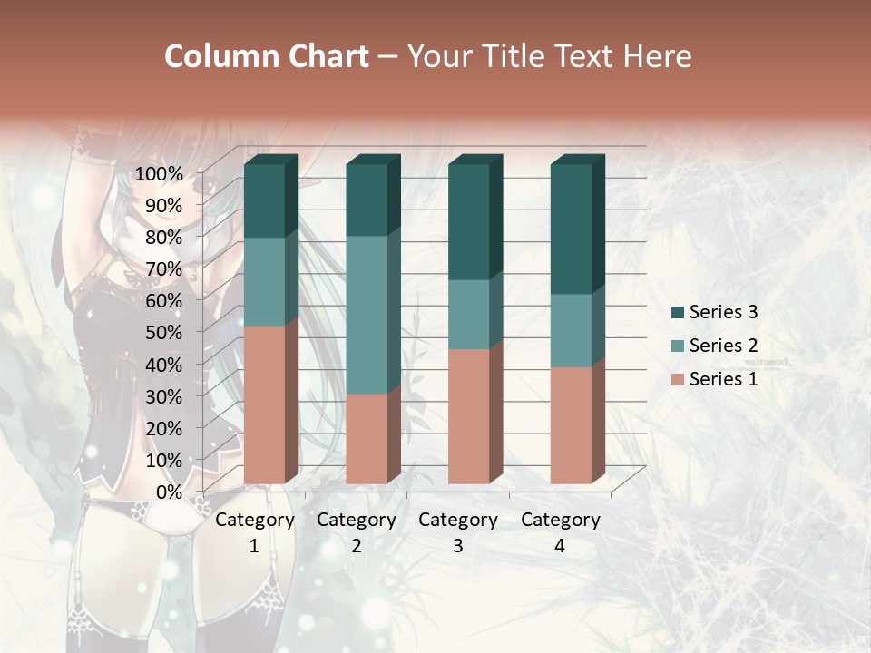 A Girl With Green Hair Is Holding A Sword PowerPoint Template