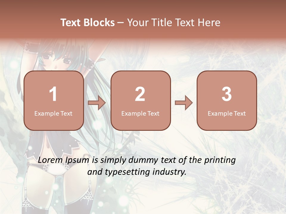 A Girl With Green Hair Is Holding A Sword PowerPoint Template