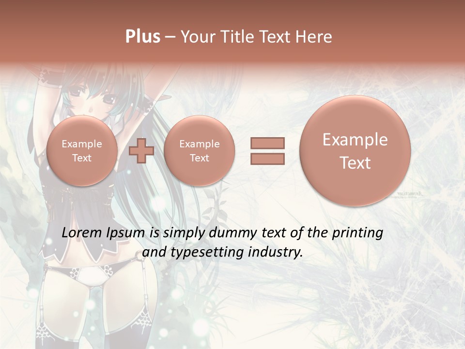 A Girl With Green Hair Is Holding A Sword PowerPoint Template