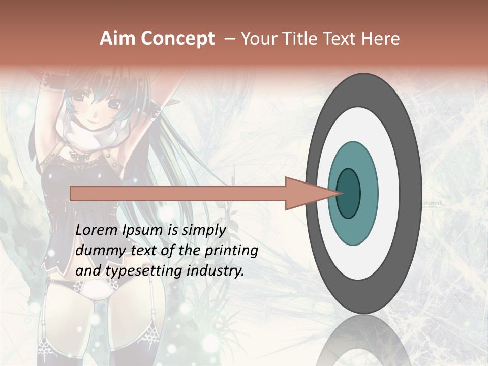 A Girl With Green Hair Is Holding A Sword PowerPoint Template