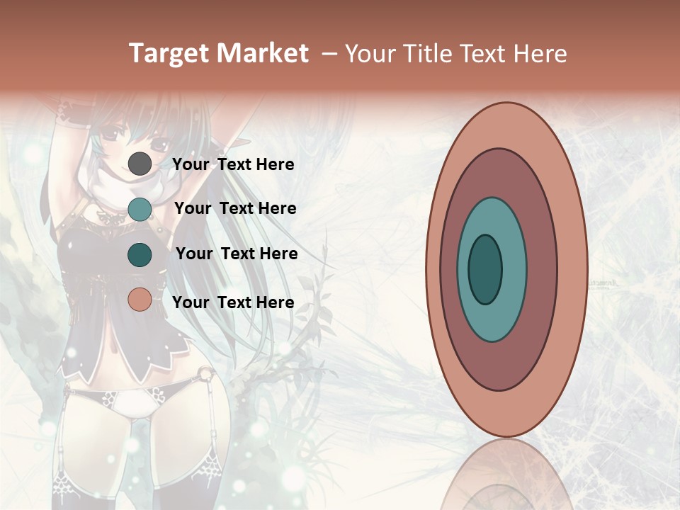 A Girl With Green Hair Is Holding A Sword PowerPoint Template