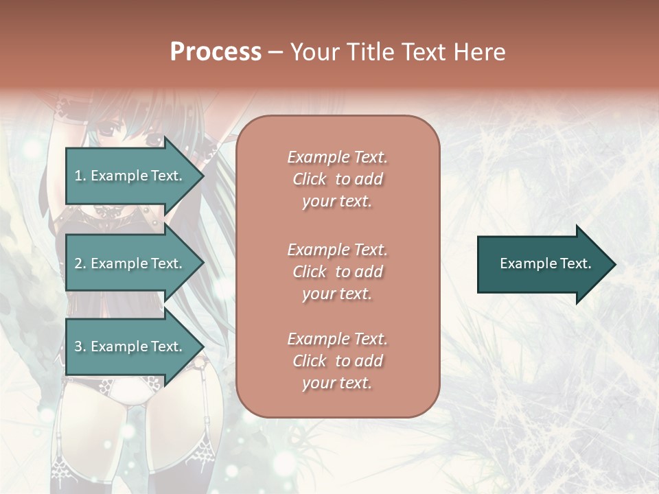 A Girl With Green Hair Is Holding A Sword PowerPoint Template