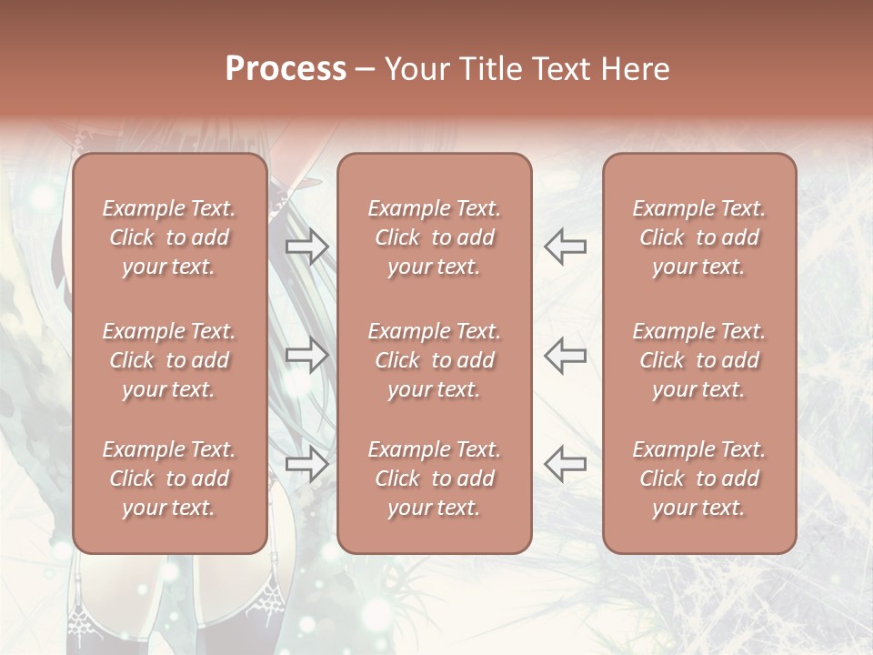 A Girl With Green Hair Is Holding A Sword PowerPoint Template