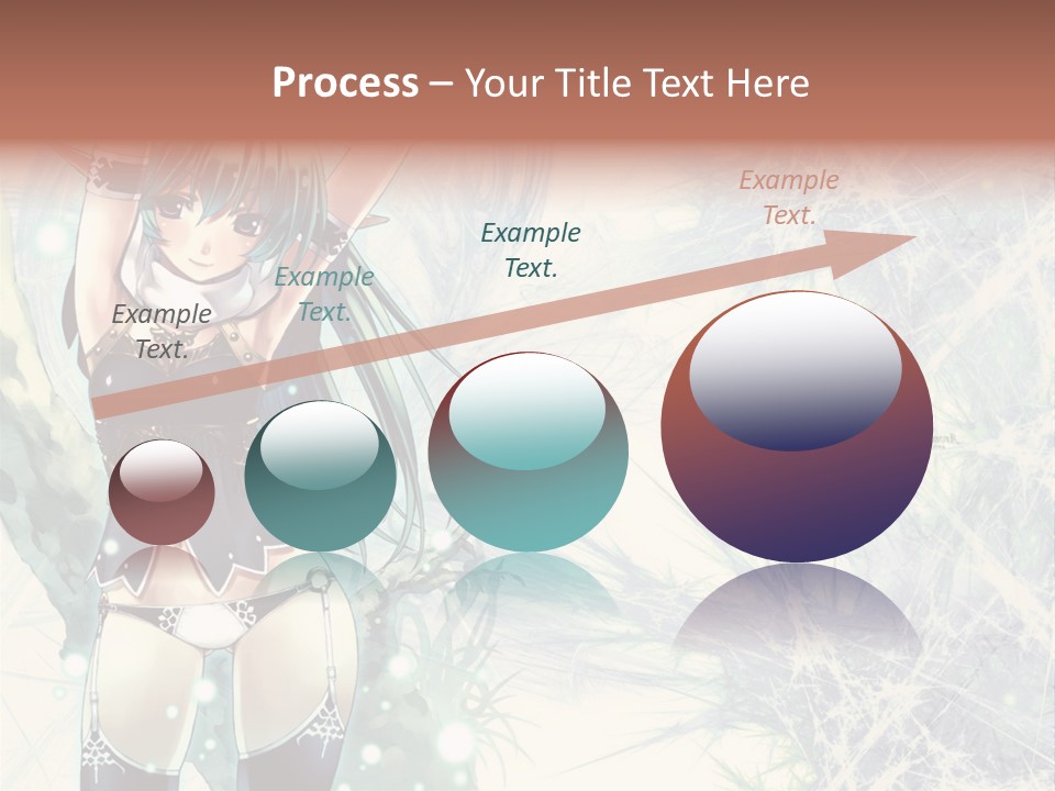 A Girl With Green Hair Is Holding A Sword PowerPoint Template