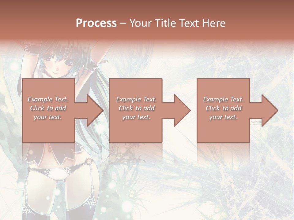 A Girl With Green Hair Is Holding A Sword PowerPoint Template