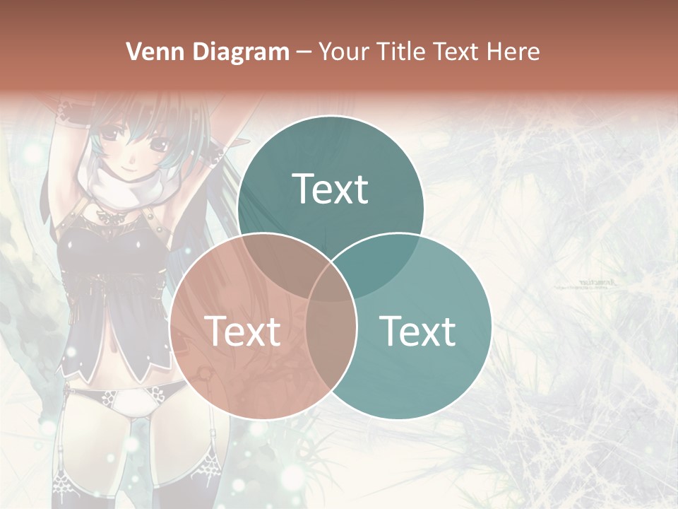 A Girl With Green Hair Is Holding A Sword PowerPoint Template