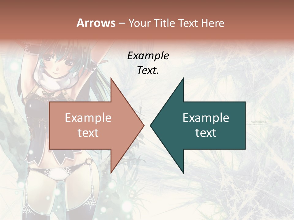 A Girl With Green Hair Is Holding A Sword PowerPoint Template