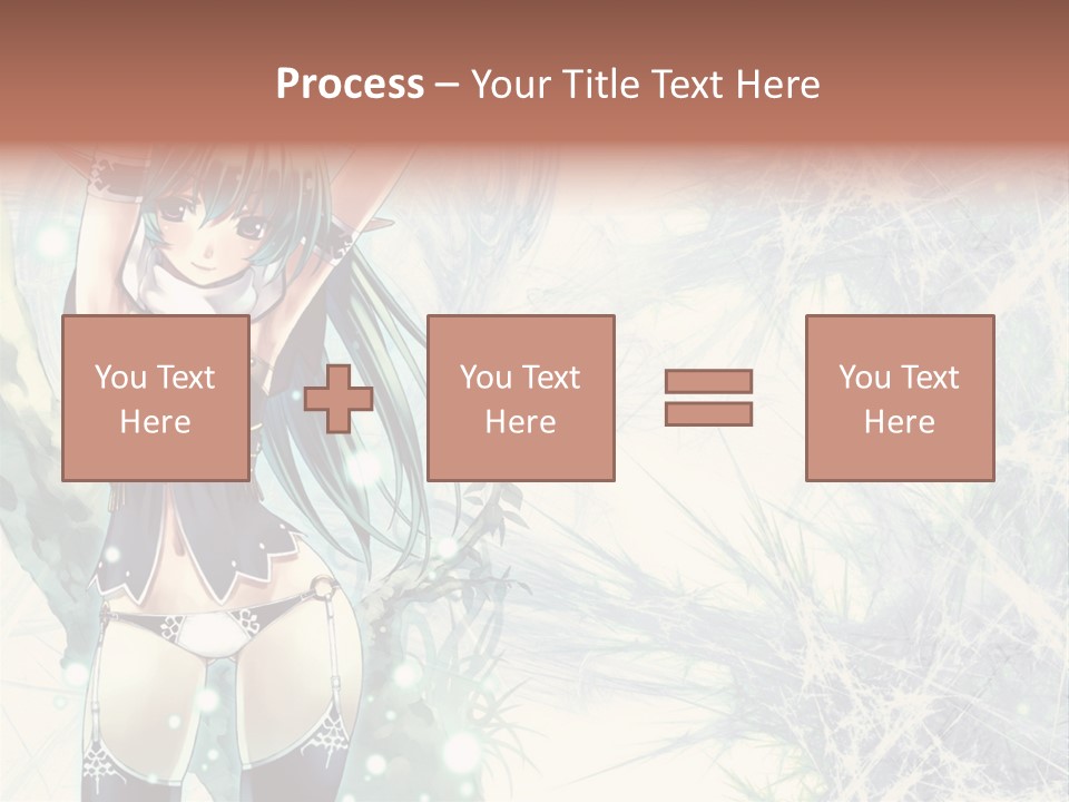 A Girl With Green Hair Is Holding A Sword PowerPoint Template