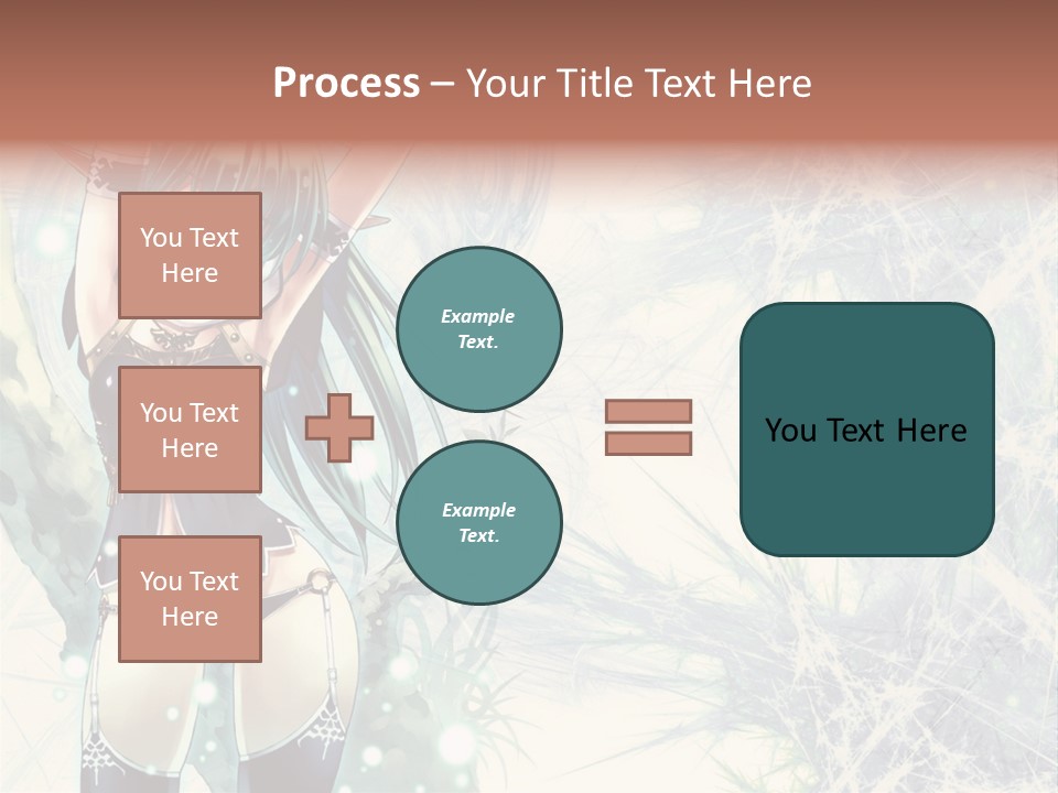 A Girl With Green Hair Is Holding A Sword PowerPoint Template